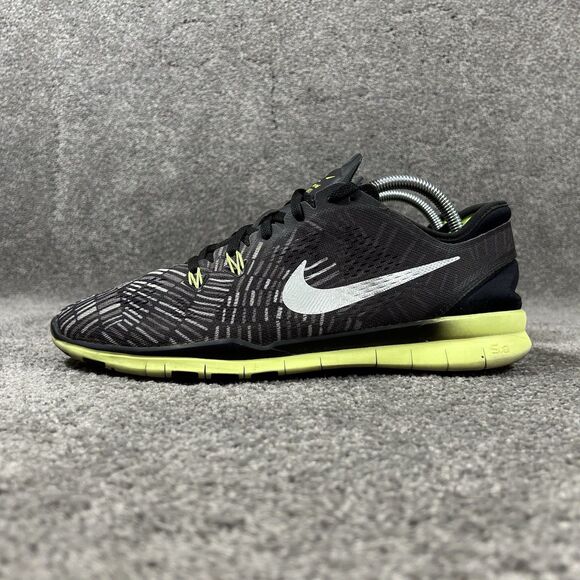 NIKE Free TR Fit 5.0 704695-017 Women's Sz 11 Black Metallic Volt Running Shoes - Picture 6 of 12